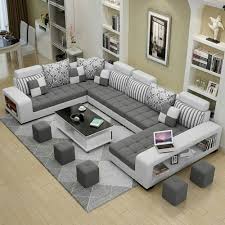 u shape sofa set grey konga