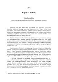 artikel plagiarisme akademik1 pdf