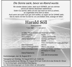 Traueranzeige Harald Söll - index