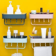 Plastic Kitchen Bathroom Rack With Hook