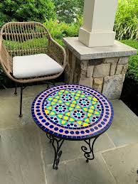 Blue Mosaic Table Outdoor Coffee Table