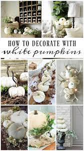 how to decorate with white pumpkins
