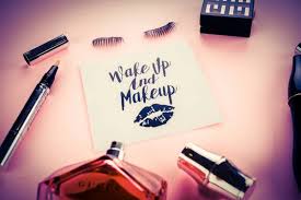wake up and makeup stock photos