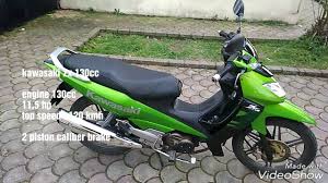 Merupakan motor turunan ninja versi bebek dilengkapi berbagai fitur canggih yang jarang dimiliki oleh motor bebek lain, bagasi yang luas, pengisian bensin pada bagian depan sehingga tidak perlu repot turun. Kawasaki Zx130 Youtube