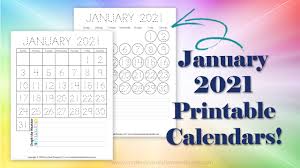 Blank january 2021 calendar pdf. January 2021 Printable Calendars Confessions Of A Homeschooler