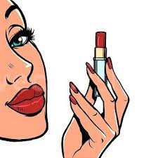 red lipstick makeup cosmetics