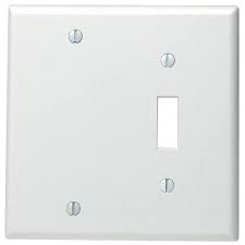 These decora combination wall plates are usually reversible, allowing for the installer to choose the. Leviton 88006 2 Gang 1 Toggle 1 Blank Device Combination Wallplate Standard Size Thermoset Box Mount White Switch Plates Amazon Com