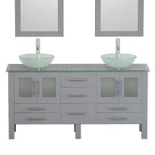 Check spelling or type a new query. 71 Gray Wood And Glass Vessel Sink Double Vanity Set 8119bxlg