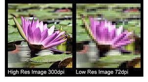 high resolution images vs low