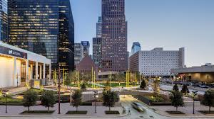 public plaza in downtown houston