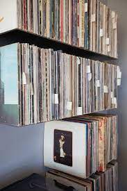 Floating Vinyl Record Shelves By