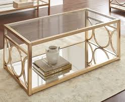A Gold Chrome Table That Is Perfect For