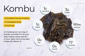 kombu nutrition facts and health benefits