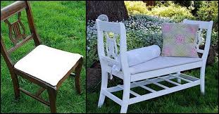 build a garden bench from two old