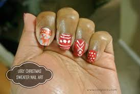 ugly christmas sweater nail art giveaway
