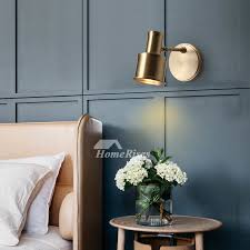 Nordic Copper Wall Lamp Gold Bedroom