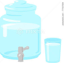 Glass Water Dispenser Jar Stock