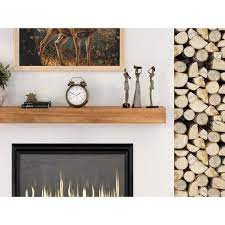 Dogberry 48 In W X 5 5 In H X 9 In D Aged Oak Poplar Wood Modern Fireplace Mantel Mfarm4805agoknone