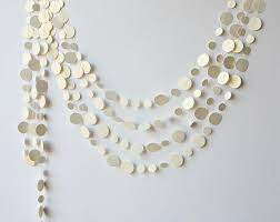 ivory wedding decor paper garland
