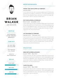 The resume personal statement hooks in a reader, converts them to read more of the resume. Creative And Minimalistic Personal Vector Resume Cv Template Royalty Free Cliparts Vectors And Stock Illustration Image 38199915