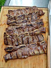lime marinated flanken style short ribs