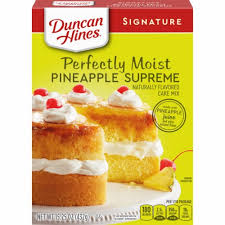 Sugar, butter, leavening, and gluten (flour). Duncan Hines Signature Pineapple Supreme Cake Mix 15 25 Oz Fry S Food Stores