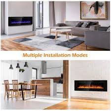 Electric Wall Heater Fireplace Recessed