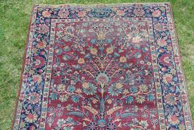 antique persian rug kerman lavar vase