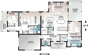 Home with separate fully contained mother in law suite. House Plan 76572 Ranch Style With 1948 Sq Ft