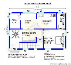 30x20 West Facing House Design House