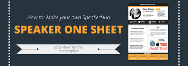 Speaker One Sheet Template Speakerhub