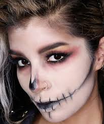 blackout skull halloween look from