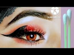 red and black eye makeup look for