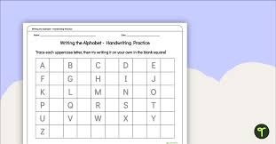 the alphabet handwriting worksheet