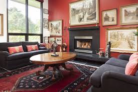 red black living room pictures