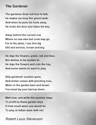 the gardener poem by robert louis stevenson