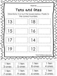 To properly understand the meaning of a number we need to understand its place value. Tens And Ones Worksheets For First Grade Teachers Pay Teachers