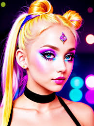 sailor moon with blonde hair up in