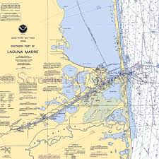 Texas South Padre Laguna Madre Nautical Chart Decor