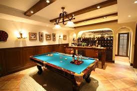 game room with a billiards table