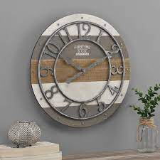 Shabby Wood Wall Clock 99687
