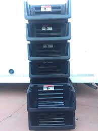 husky stackable storage bins 100lbs