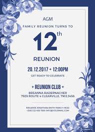 reunion invitation template in word