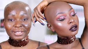 slayage makeup transformation bald head realness shalom blac