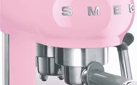 Pink, green, blue, cream, black, red and. Smeg Ecf01pkau 50s Retro Style Coffee Machine Pink At The Good Guys