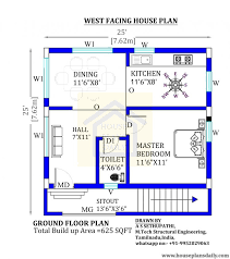 25x25 West Facing Vastu Home Design