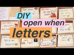 diy open when letters for boy
