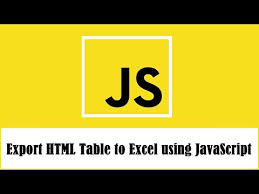 how to export html table to excel sheet
