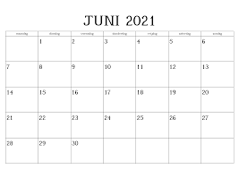 Kalender 2021 kostenlos downloaden und ausdrucken. Kalender Juni 2021 Zum Ausdrucken Planer Zudocalendrio