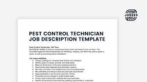 pest control technician job description